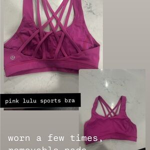 Lululemon Pink Sports Bra